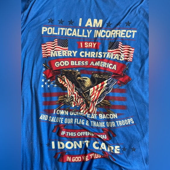 🩷Blue Patriotic Graphic Tee - Picture 1 of 2